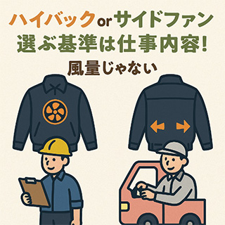 2026年バートル エアークラフトのタイプ別比較　「サイド」「ハイバック」「ローバック」で風の通りはどう違う？？