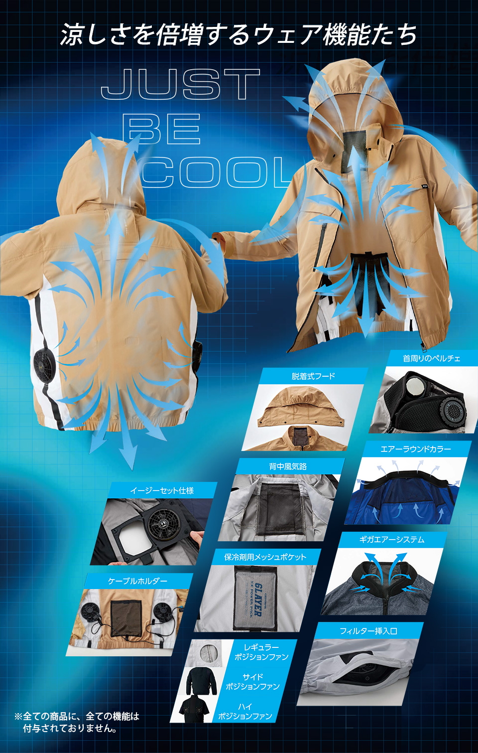涼しさを倍増するウェア機能たち