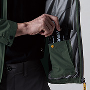 内バッテリーポケット(左・マジックテープ止め)