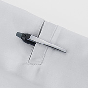 リベット付左袖ペン差しポケット